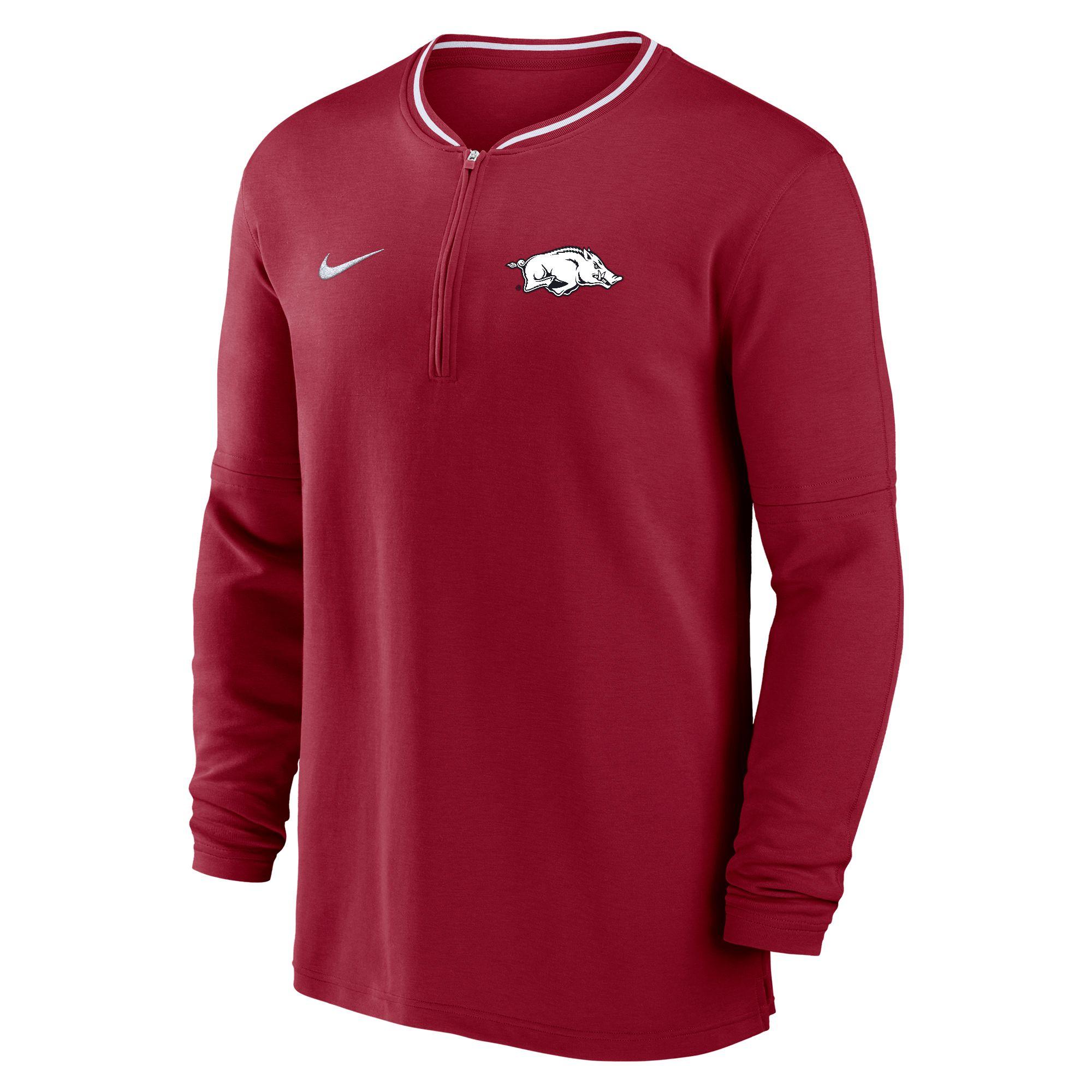 image of: Arkansas Razorbacks Men's Dri-fit 1/2-Zip Coach Pullover