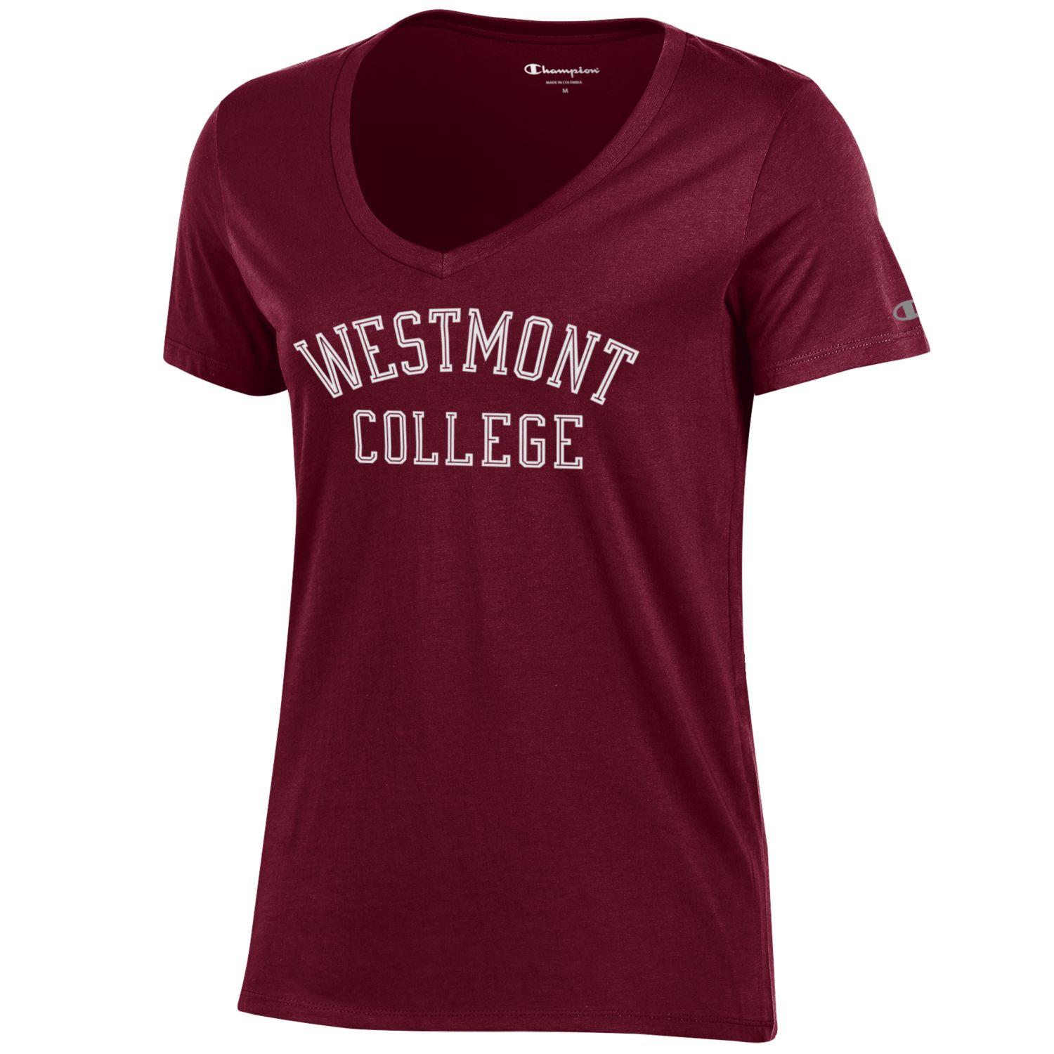 image of: Champion Women's University V Neck Short Sleeve Tee