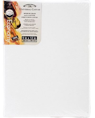 image of: Winsor & Newton Economy Twin Pack Stretched Canvas