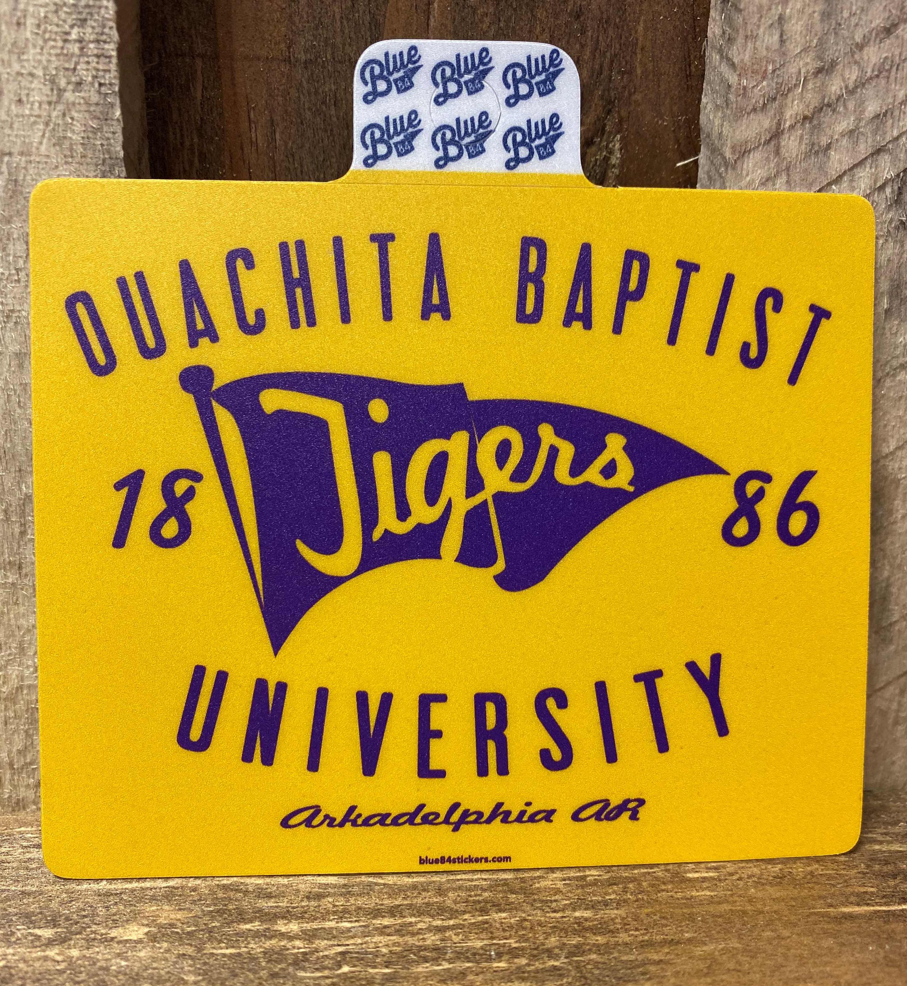 image of: OUACHITA BAPTIST UNIVERSITY TIGERS STREAMER STICKER