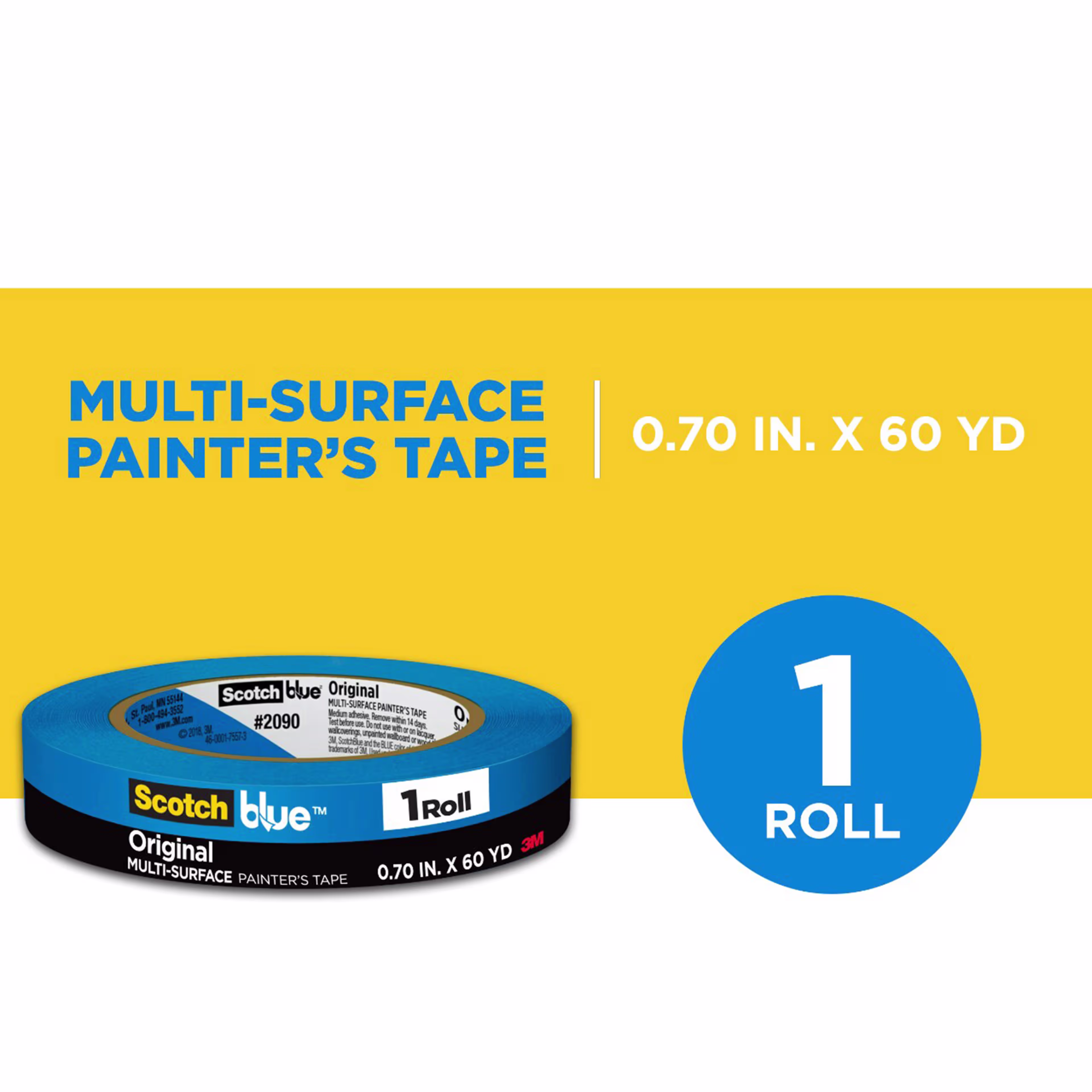 Product image 2 of 2 for Scotch Blue Painter's Tape - .70” x 60 yds