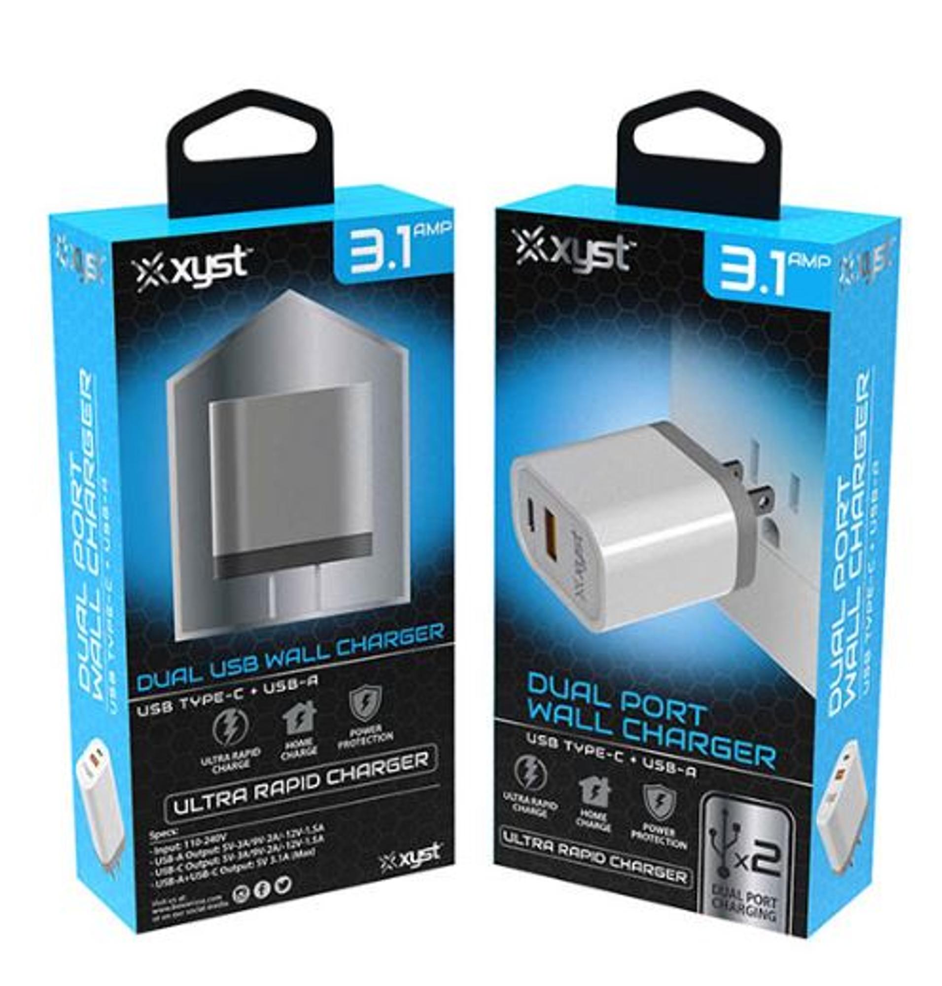image of: XYST Type A & Type C Wall Charger