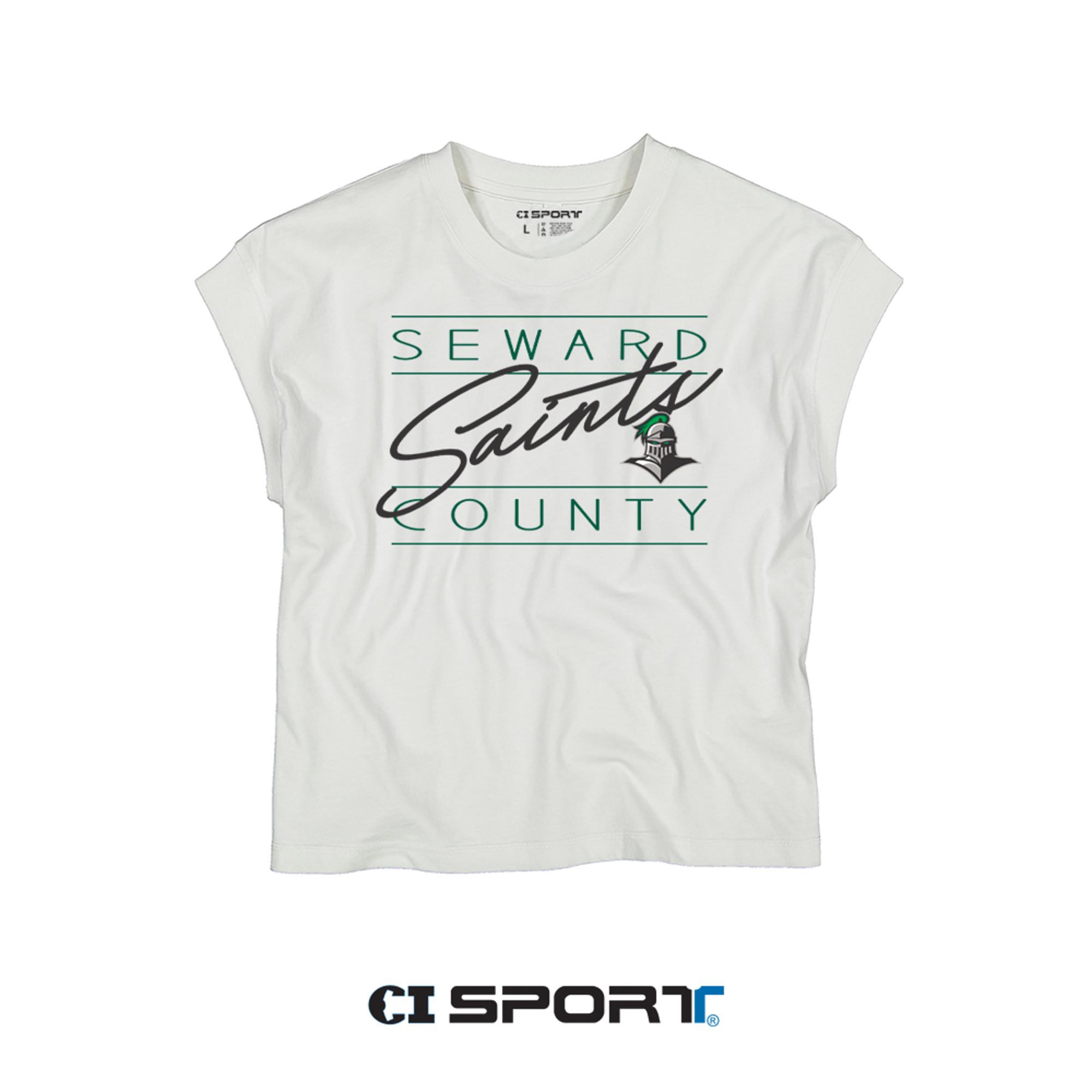 CI SPORT LADIES SEWARD SAINTS PORCELAIN VINTAGE WASH TEE