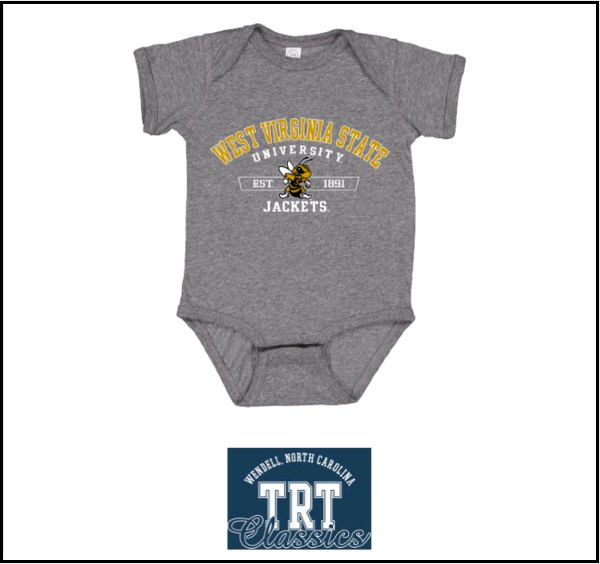 Infant Suit - TRT Gray "WVSU"; $16.99