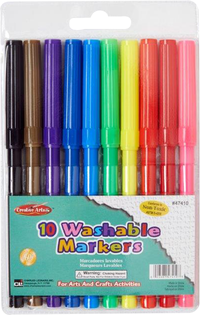 Product image 1 of 1 for Washable Markers Assorted 10pk