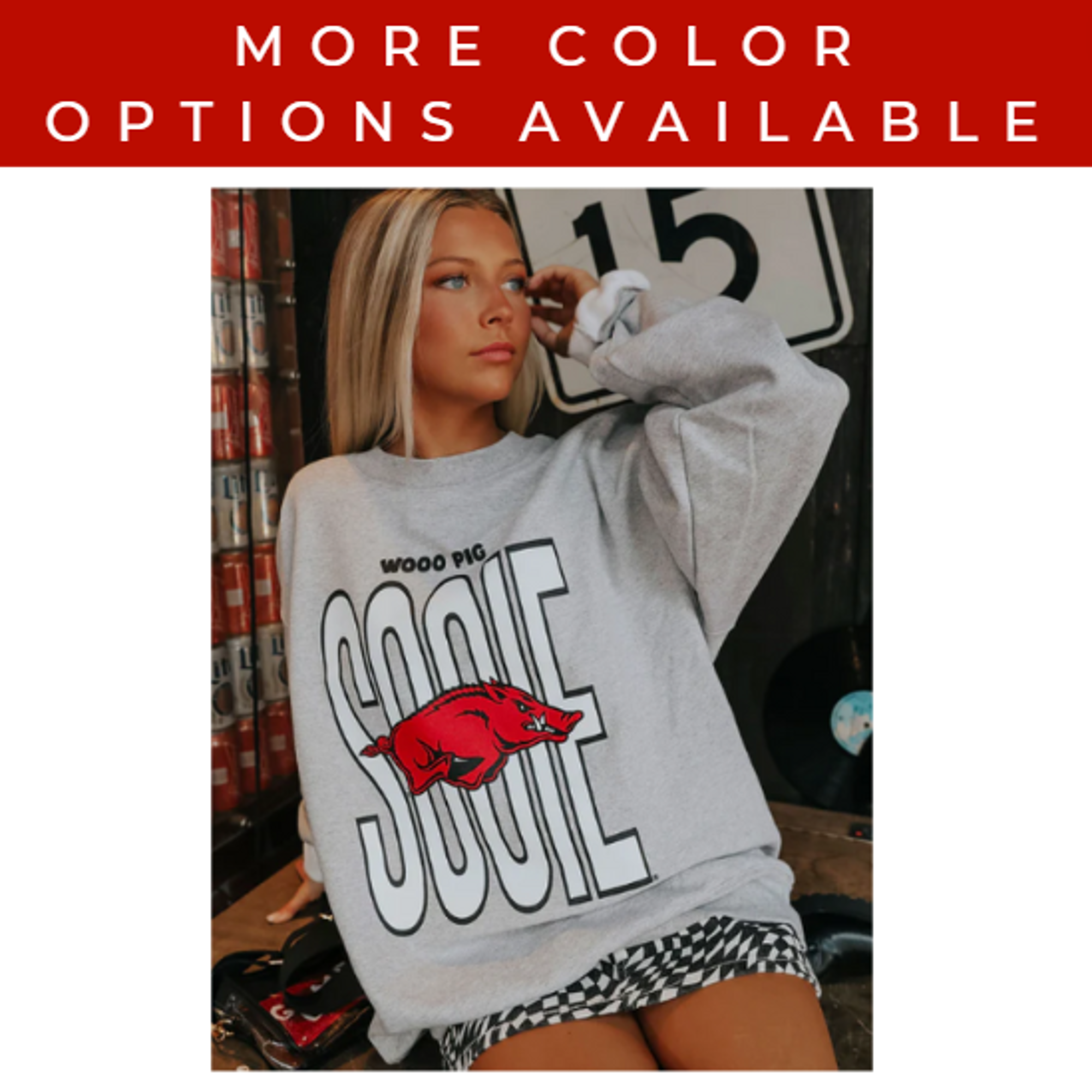 image of: Arkansas Razorbacks Charlie Southern Sooie Block Sweatshirt