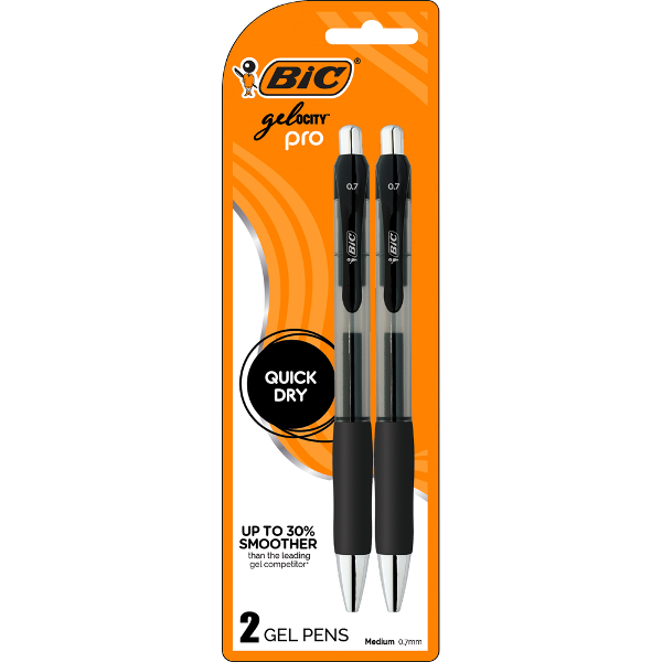 BIC GELOCITY PRO BLK 2PK; $5.87