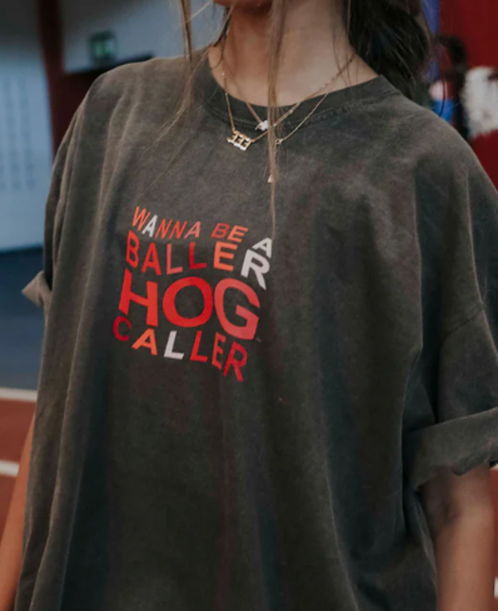 image of: Arkansas Razorbacks Charlie Southern Baller Hog Caller Short Sleeve Tee - Grey