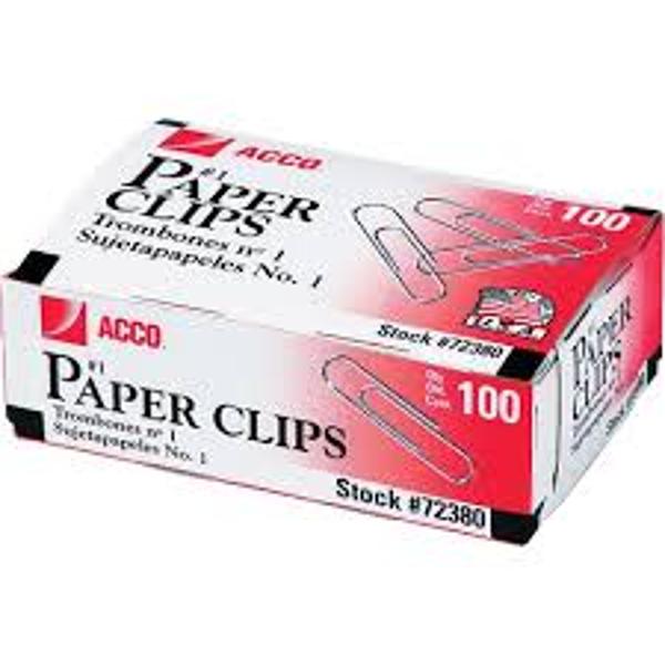ACCO #1 Paper Clips; $1.99