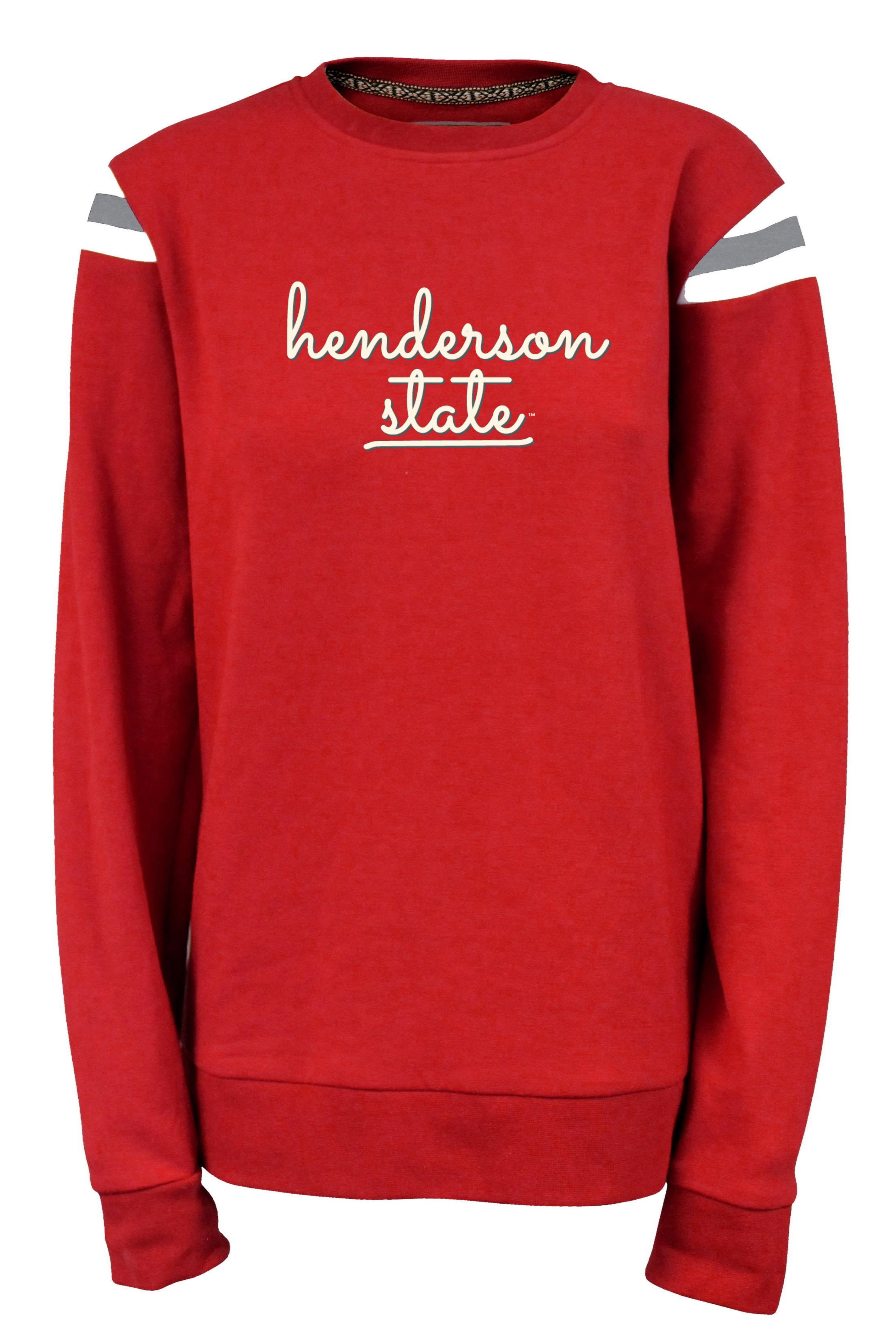 image of: Henderson State Fleece Shoulder Insert Crew Neck Sweatshirt