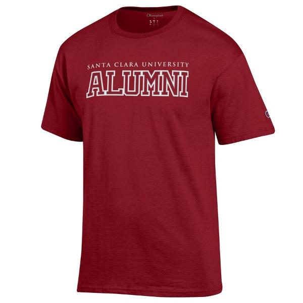 Santa Clara University Champion Alumni Short Sleeve Tee, Cardinal Red; $24.98