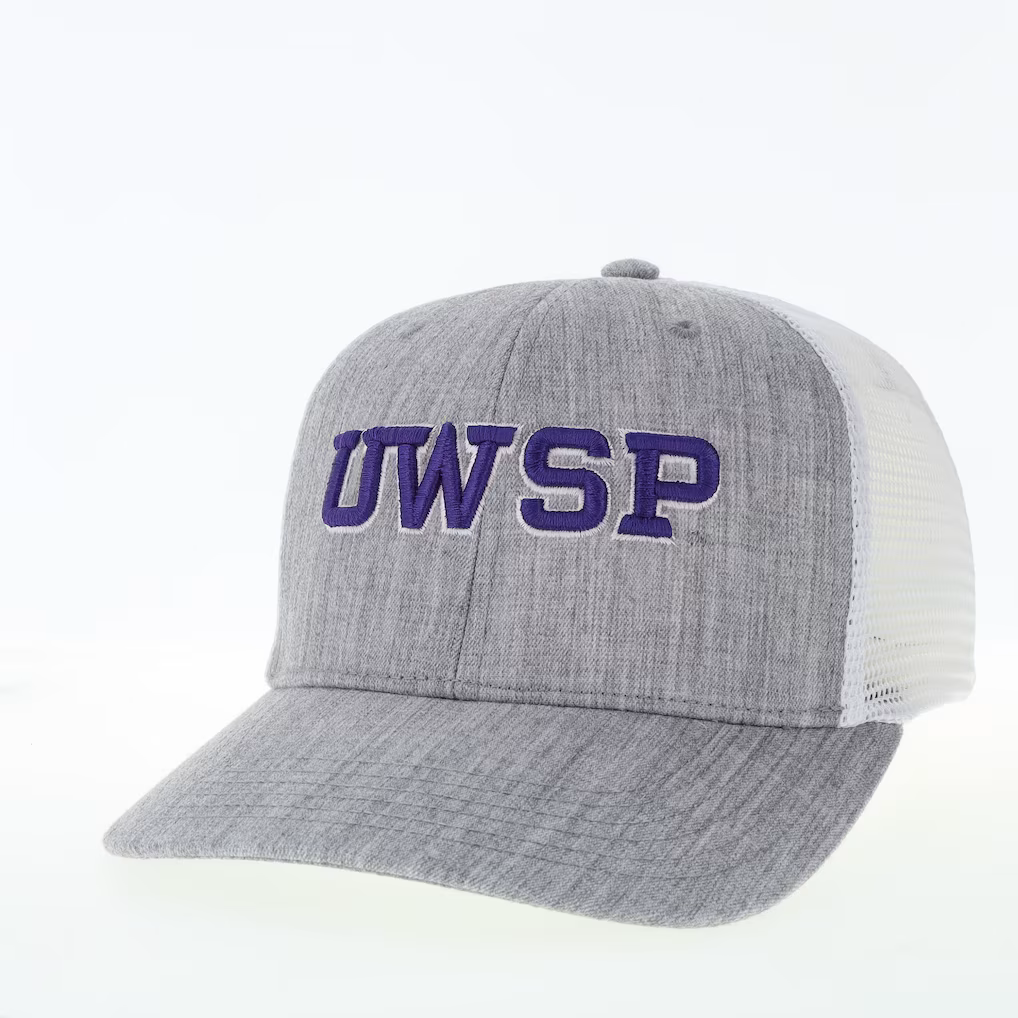 Product image 1 of 1 for University of Wisconsin Stevens Point Mid-Pro Snapback Trucker Primary, Gray
