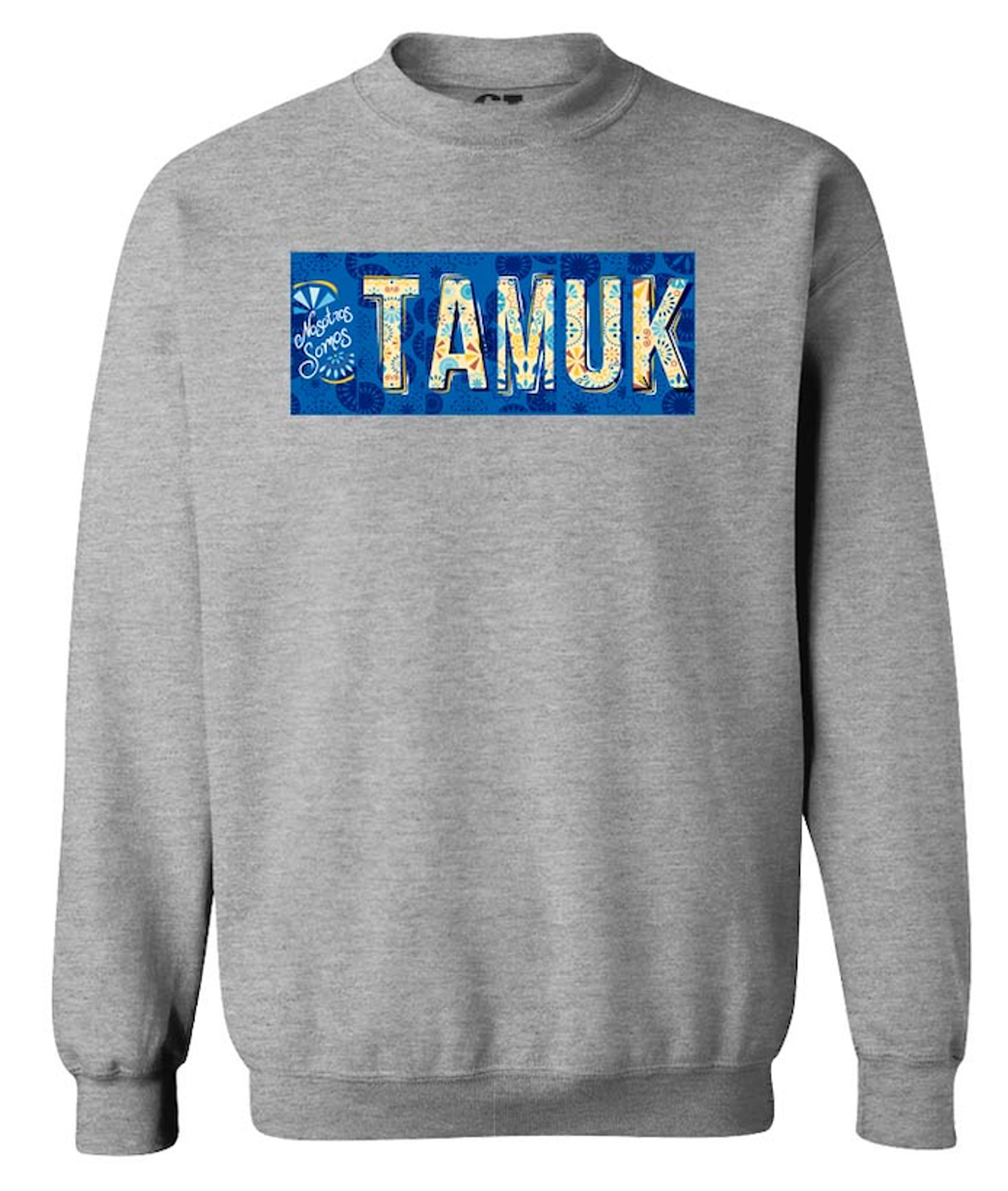 Product image 1 of 1 for TAMUK CREW SWEAT MURAL LETTER PATTERN GRY