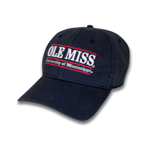 image of: Ole Miss Bar Adjustable Hat Navy