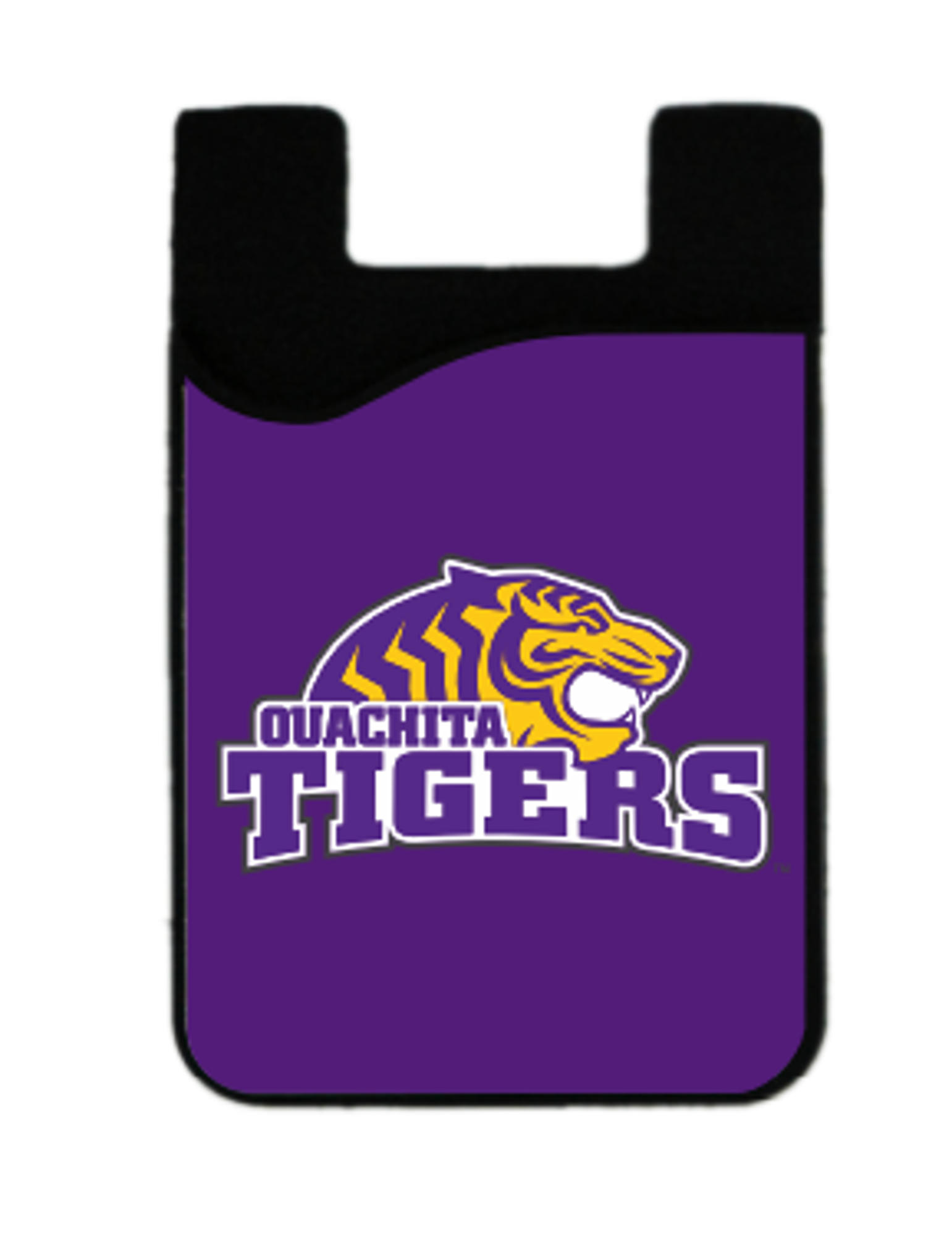 image of: Ouachita Tigers Cell Phone Card Holder with Screen Cleaner