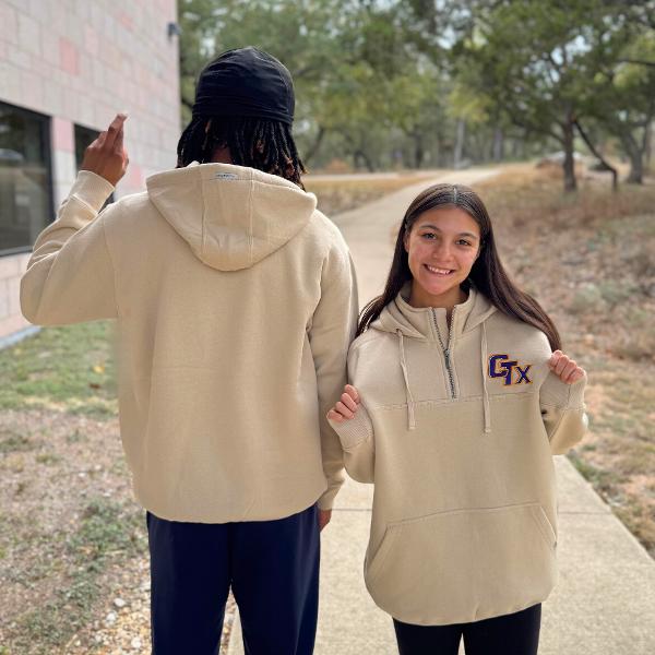 CTX Hooded Quarter Zip Sand; $84.99