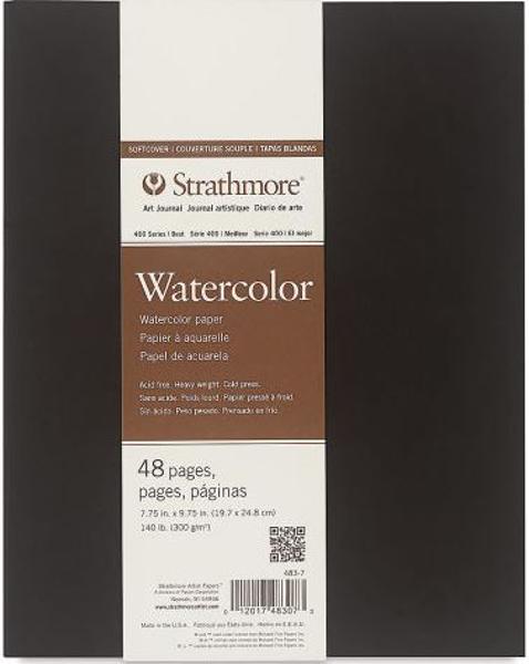 Strathmore SOFTBOUND Watercolor Journal  - 7.75" x9.75" 48pgs; $25.50