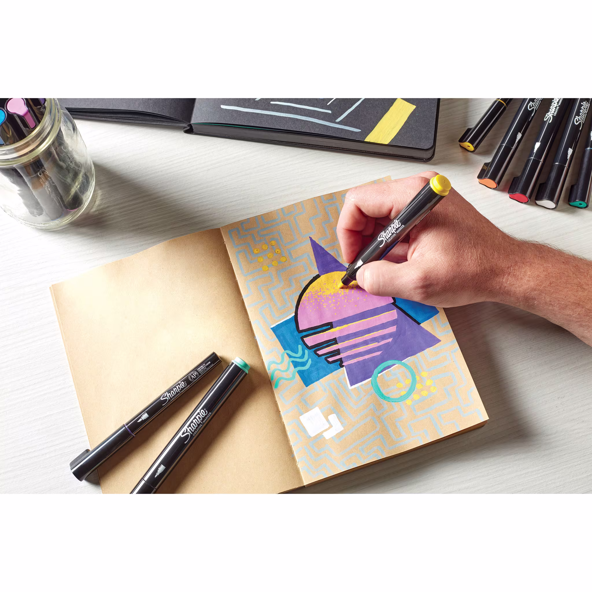 Product image 3 of 5 for Sharpie Creative Acrylic Markers -12pk, Classic Colors, Brush Tip