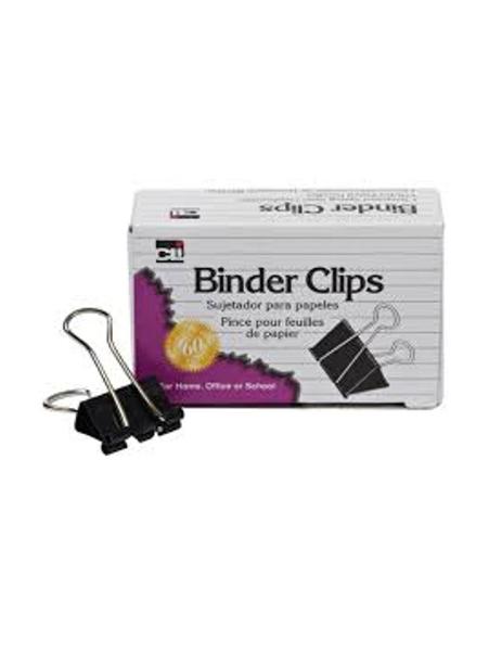 Charles Leonard 5/8in Medium Binder Clips, 12 Pack, Black; $2.98