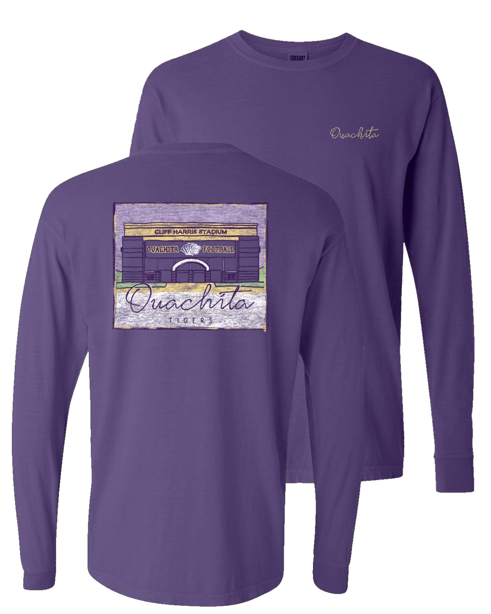 image of: Ouachita Cliff Harris Stadium Long Sleeve Tee