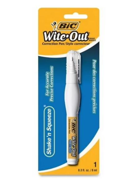 BIC Wite-Out Shake n' Squeeze Correction Pen, White; $5.98