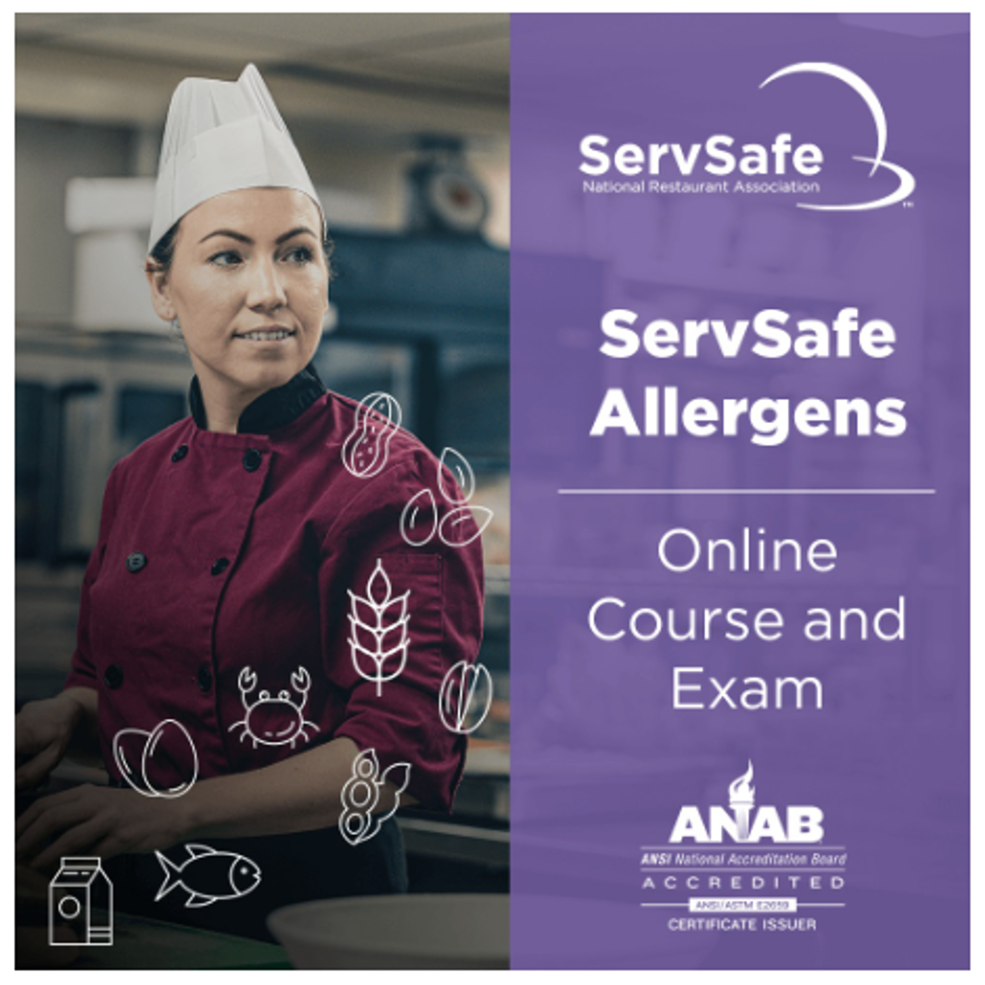 Cover image for ServSafe ALLERGENS Online Course w/ Exam Voucher (Printed)