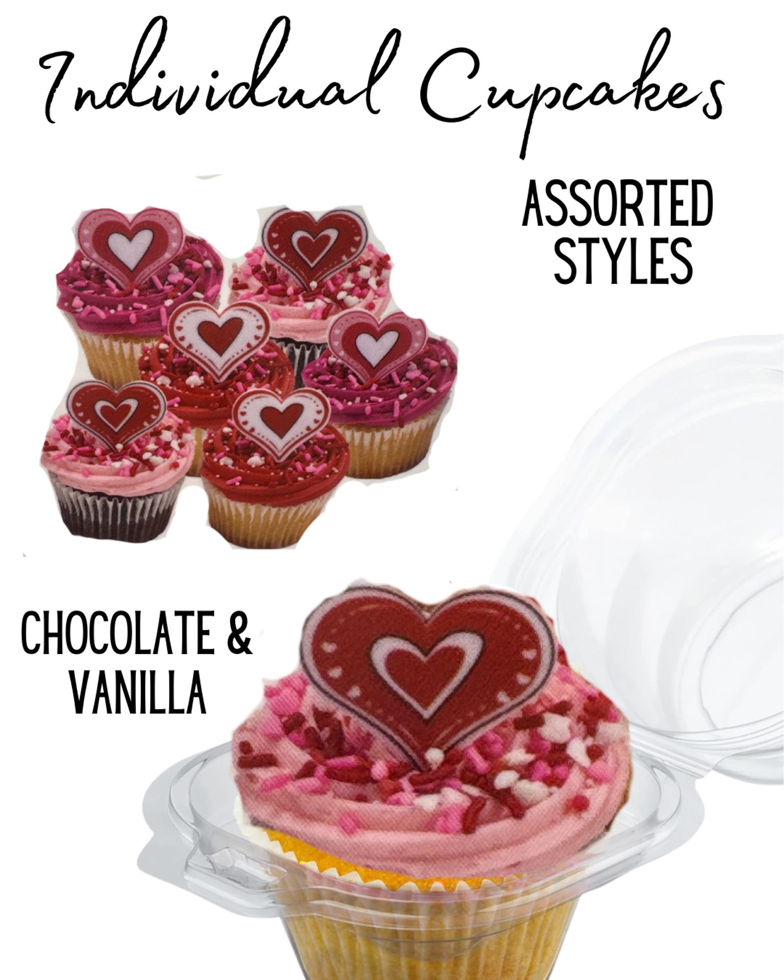 image of: Valentines Individual Floral Cupcake