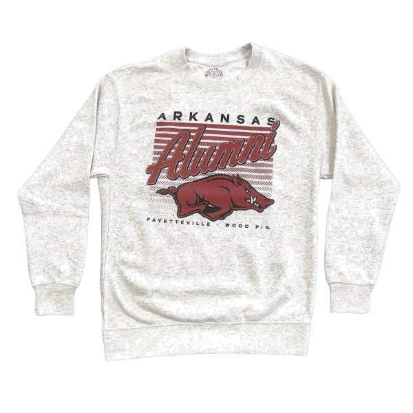 Arkansas Razorbacks Retro Stripe Alumni Crewneck; $54.00