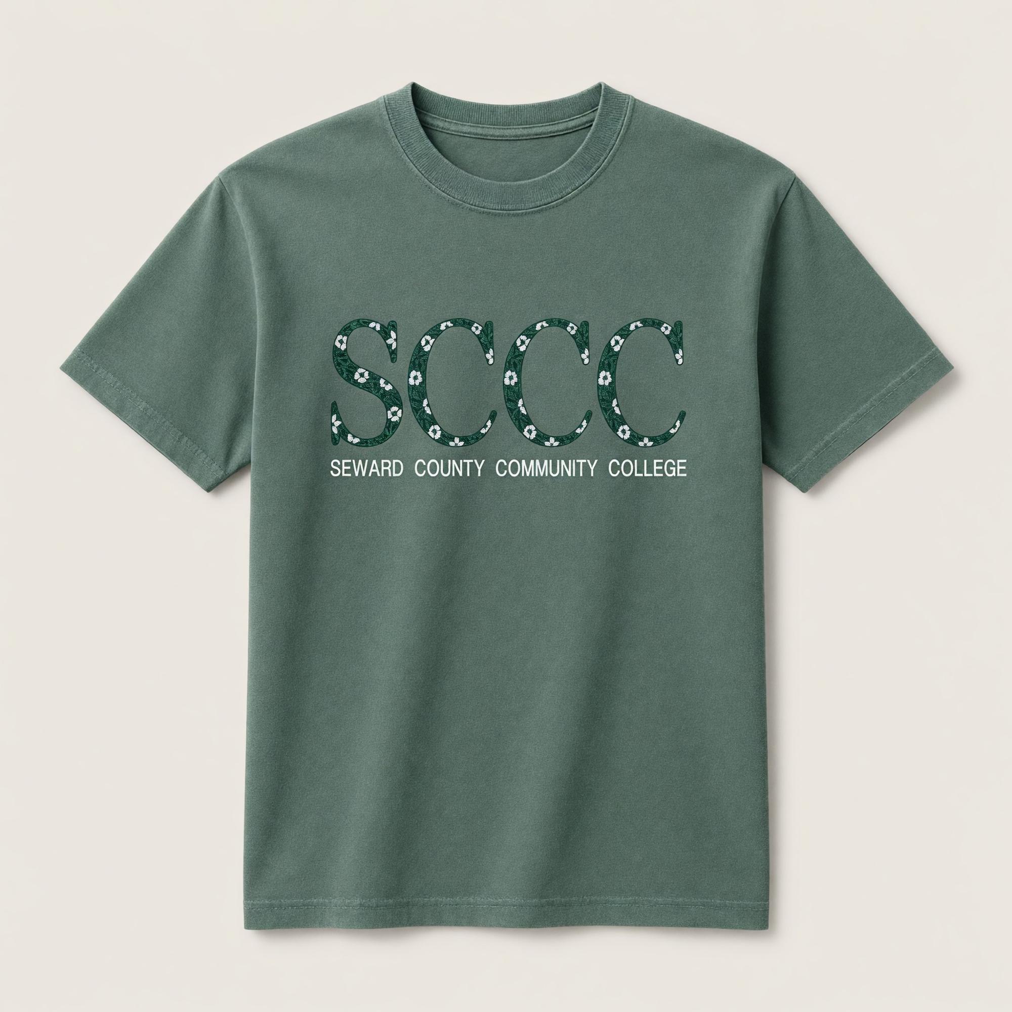 Product image 1 of 3 for SCCC Floral Letter Embroidered Vintage Wash Tee