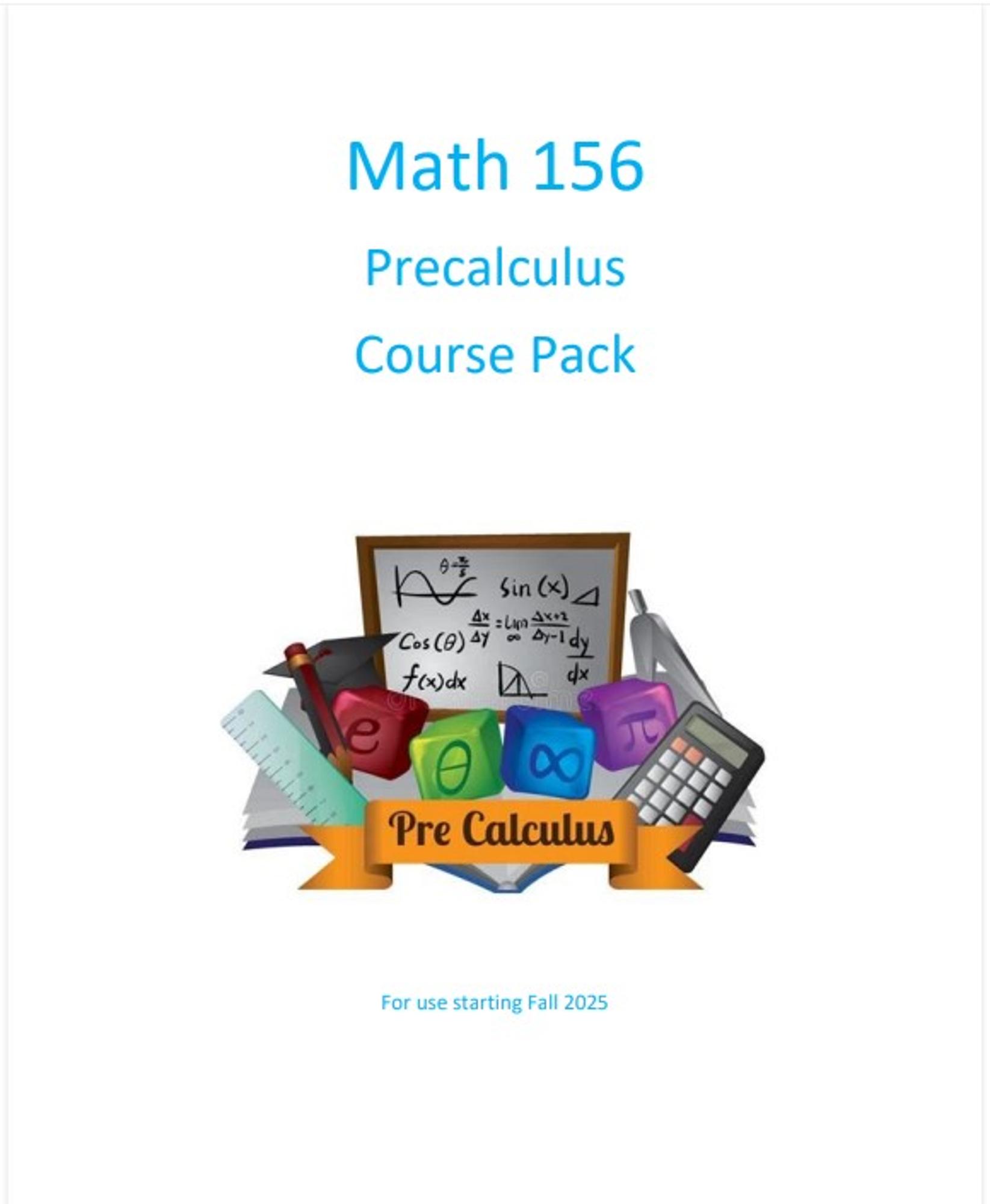 Cover image for Coursepack - MATH 156