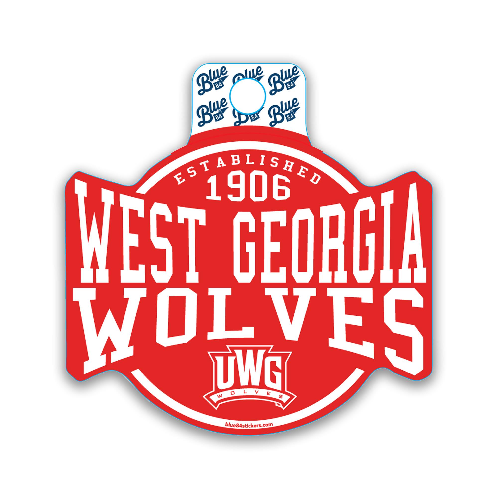 image of: WEST GA WOLVES GREEN LIGHT STICKER