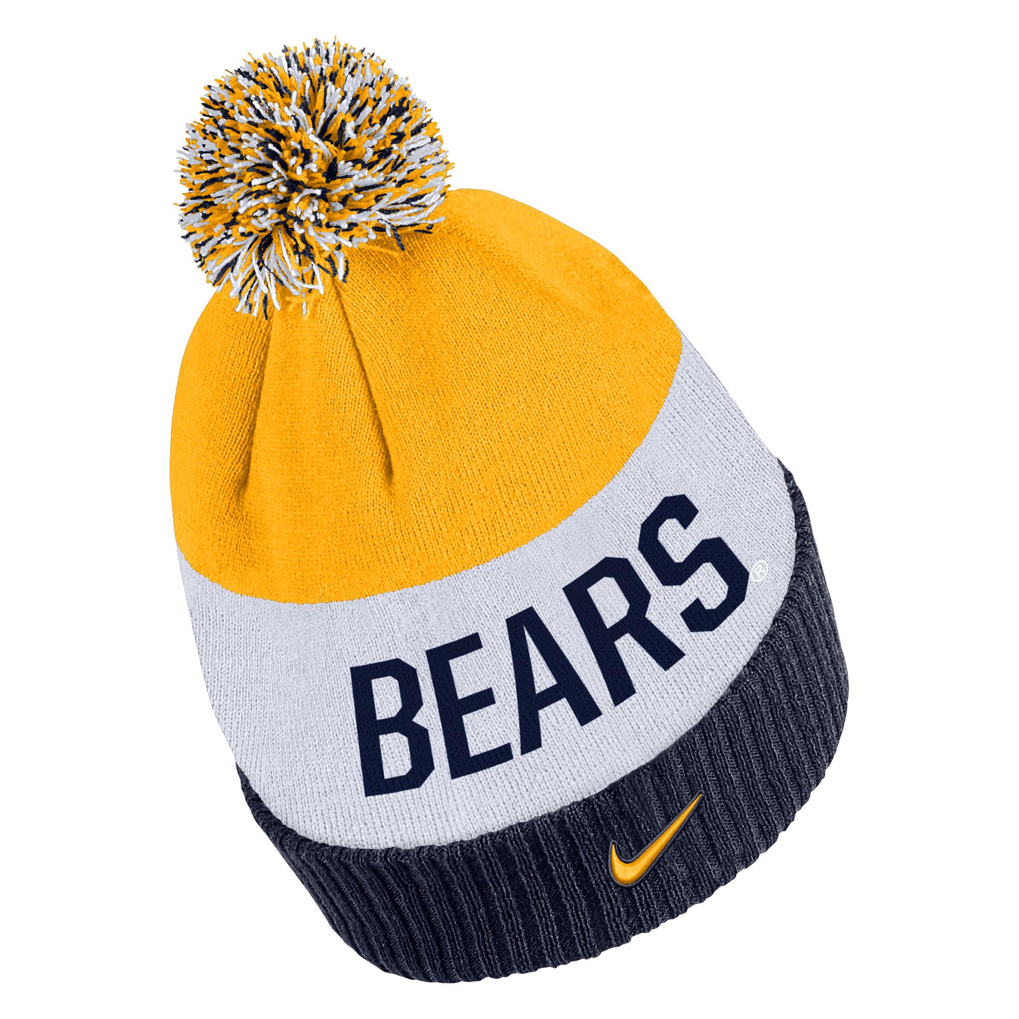 image of: Classic Striped Beanie Golden Bears Logo