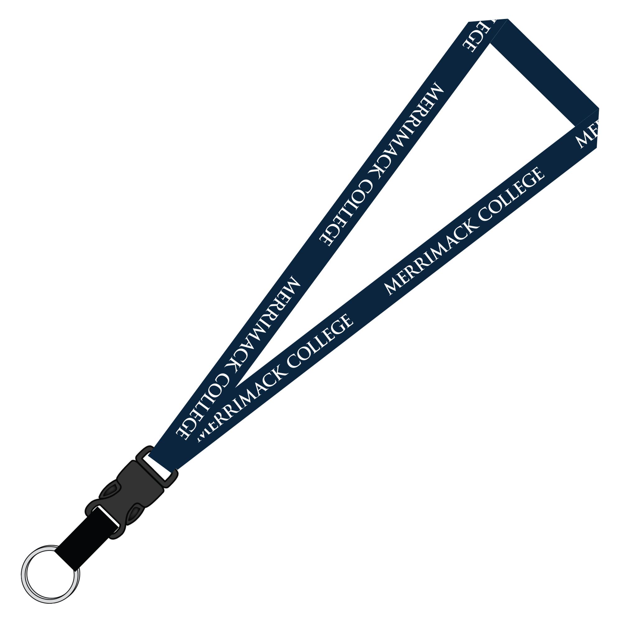 Product image 1 of 2 for Navy Woven Text Lanyard