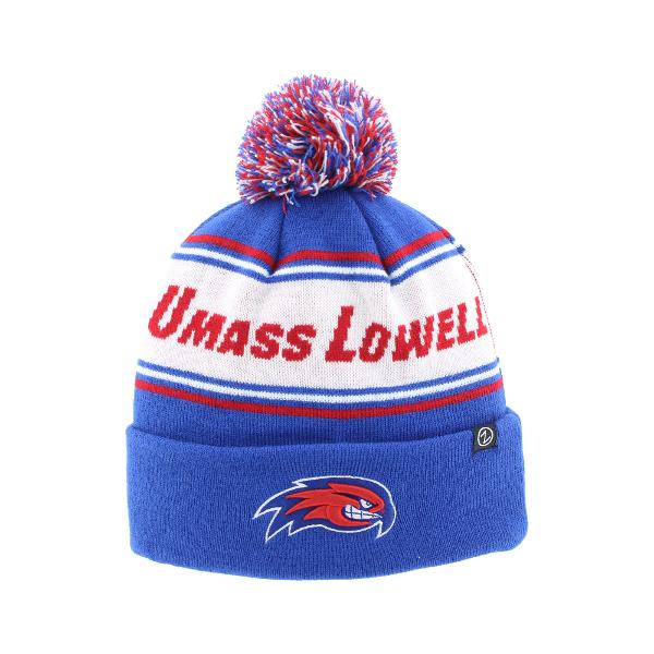 Royal Striped Beanie W/ Pom Pom; $34.99