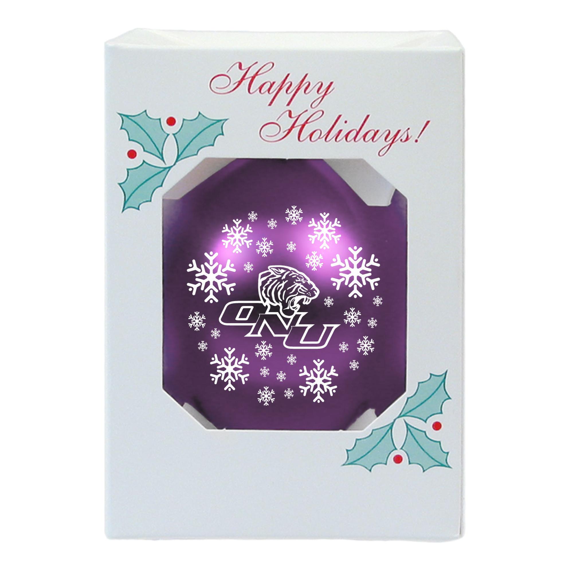 Product image 1 of 1 for Olivet Nazarene University Shatterproof Ornament, Purple