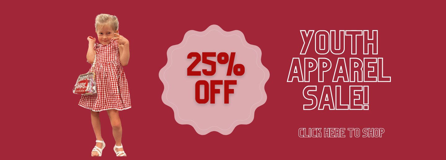 Click to save 25% on Youth Apparel!