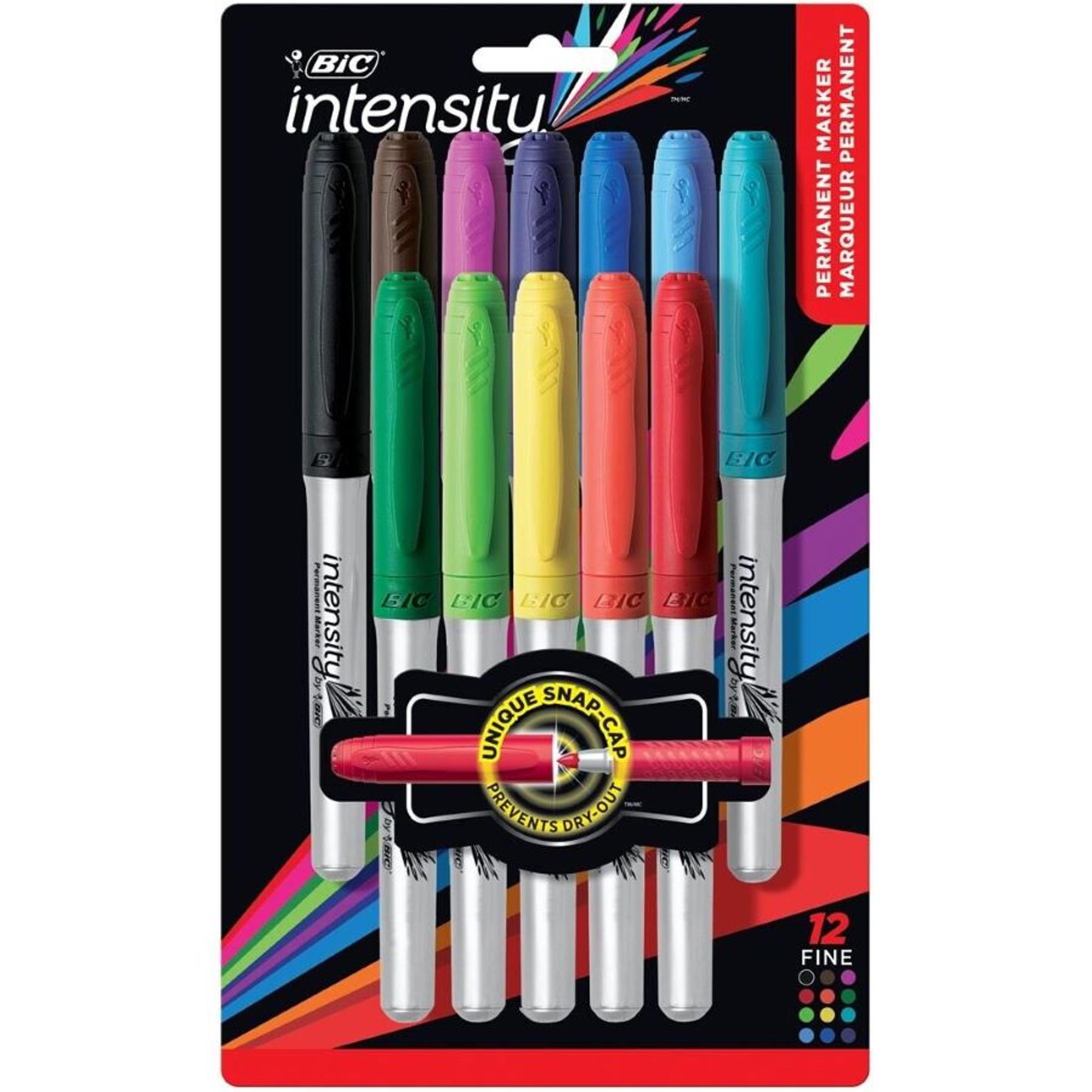 image of: BIC Intensity Permanent Marker Asst Fine 12CT BP Fashion