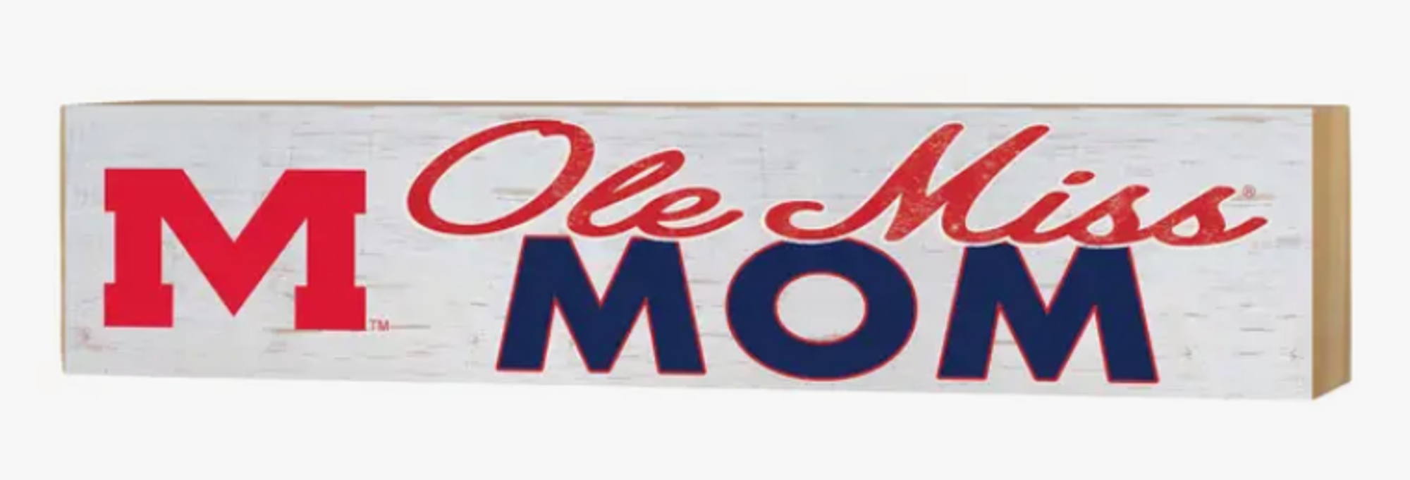 image of: Ole Miss Mom Block Sign 13x3