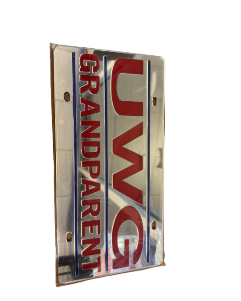 UWG GRANDPARENT TEXT MIRROR LICENSE PLATE; $26.99