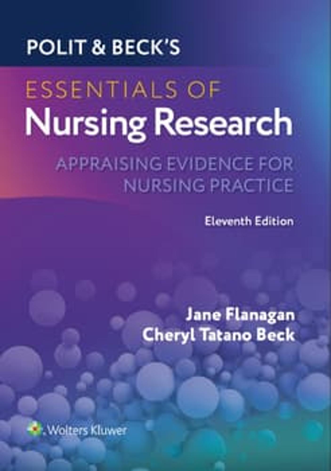 Cover image for Polit & Beck's Essentials of Nursing Research: Appraising Evidence for Nursing Practice