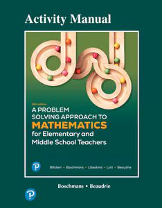 Cover image for Activity Manual for A Problem Solving Approach to Mathematics for Elementart and Middle School Teachers