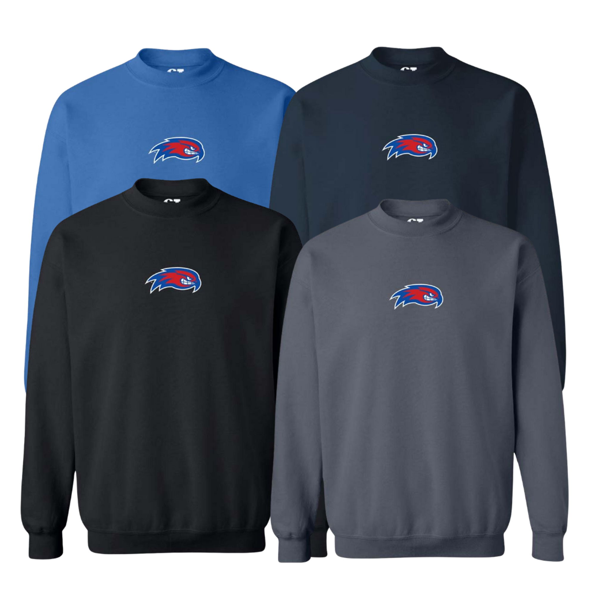 image of: River Hawk Embroidery Crewneck 9 oz Sweatshirt