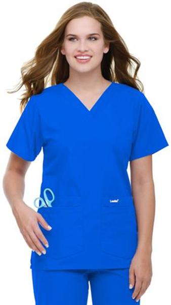 SCRUB TOP NURSING LADIES BLUE; $25.50