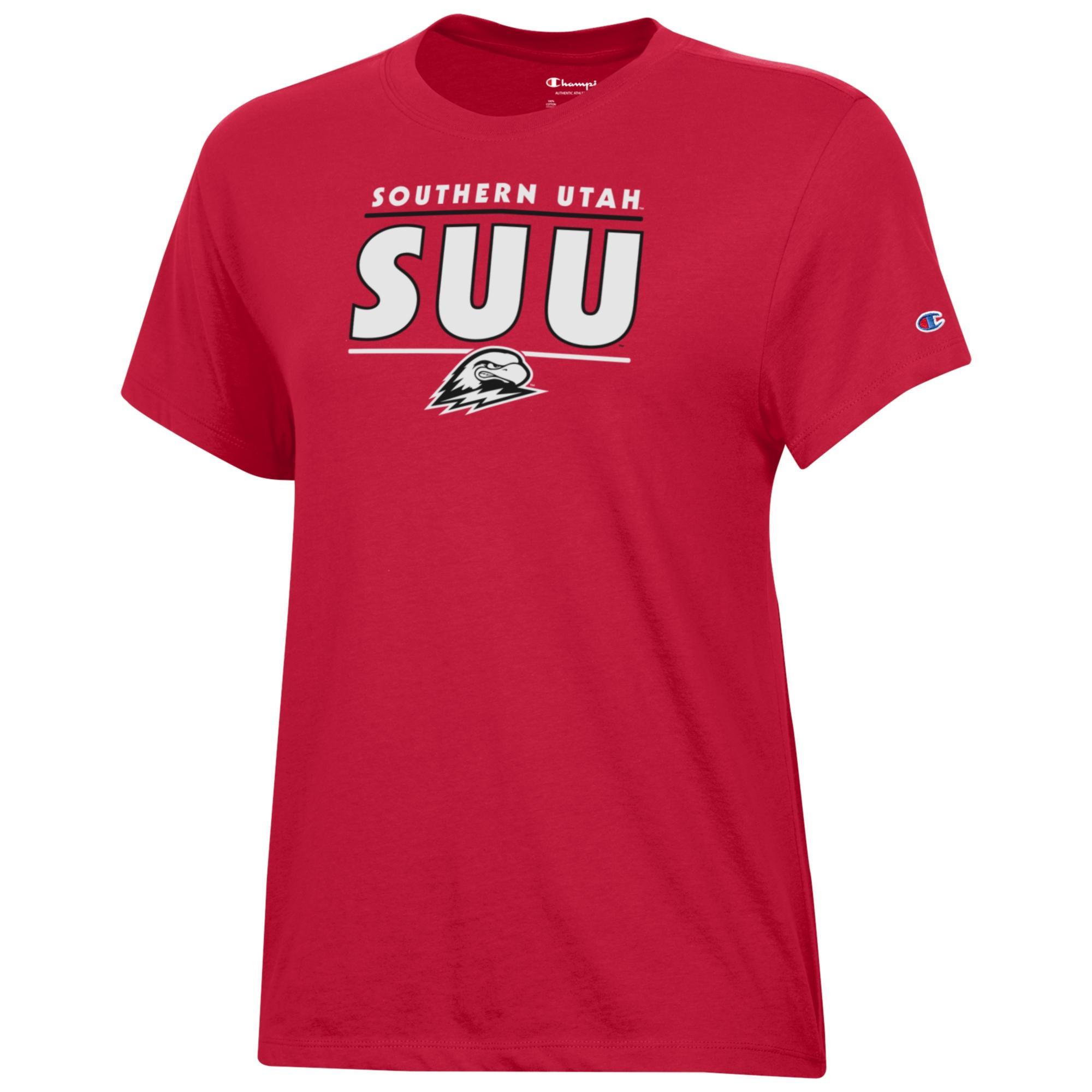Product image 1 of 1 for CHAMPION WOMENS TEE RED S/S SOU SUU/THOR