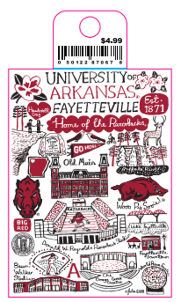 Arkansas Razorbacks Julia Gash Decal; $4.99