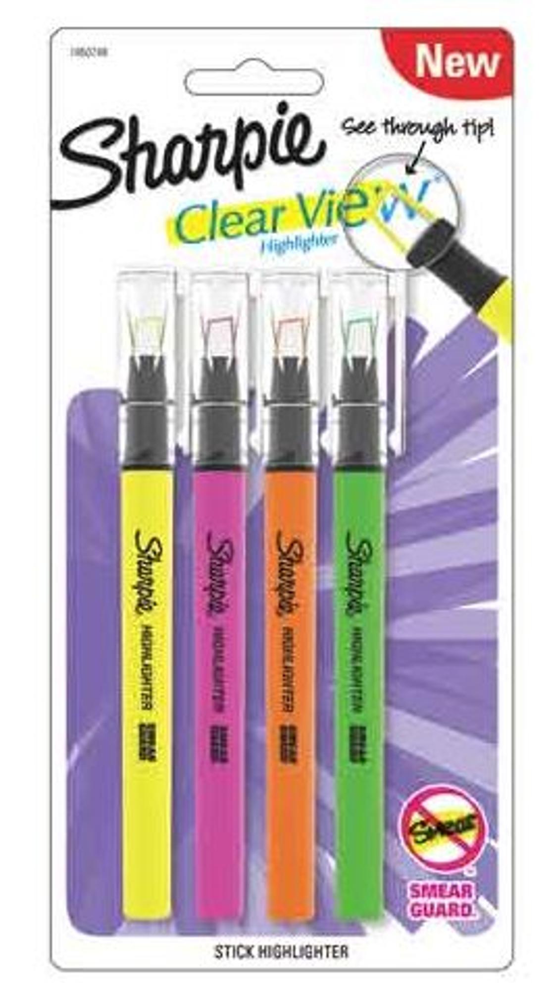 image of: Sharpie Clear View Stick Highlighters 4pk