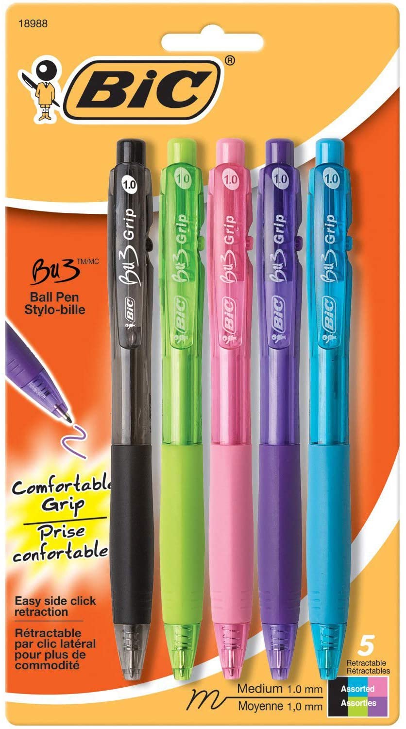 image of: BIC BU3 Ball Pens- 5 pack