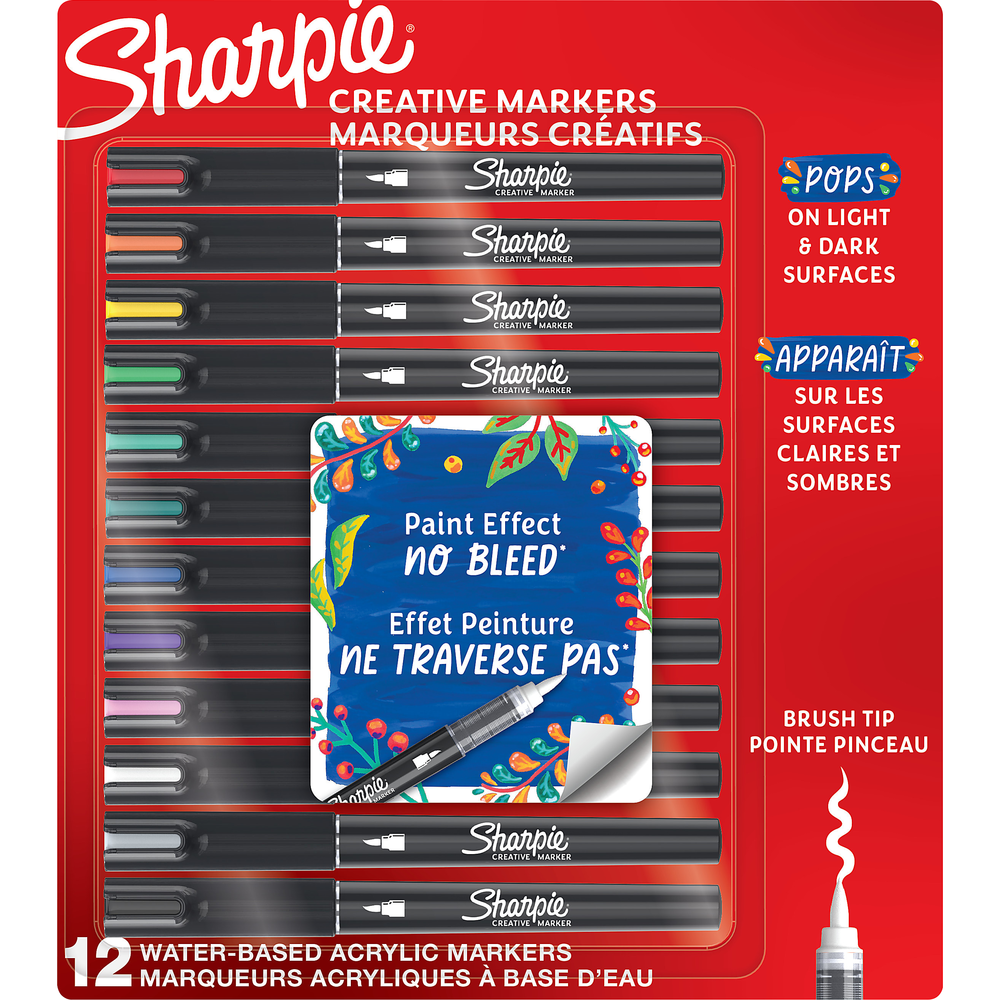 Product image 1 of 1 for Sharpie Creative Markers - Water-Based Acrylic Markers, 12pk