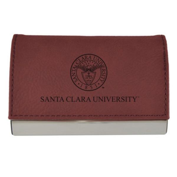 Santa Clara University Velour Accented Leather Card Holder; $14.98