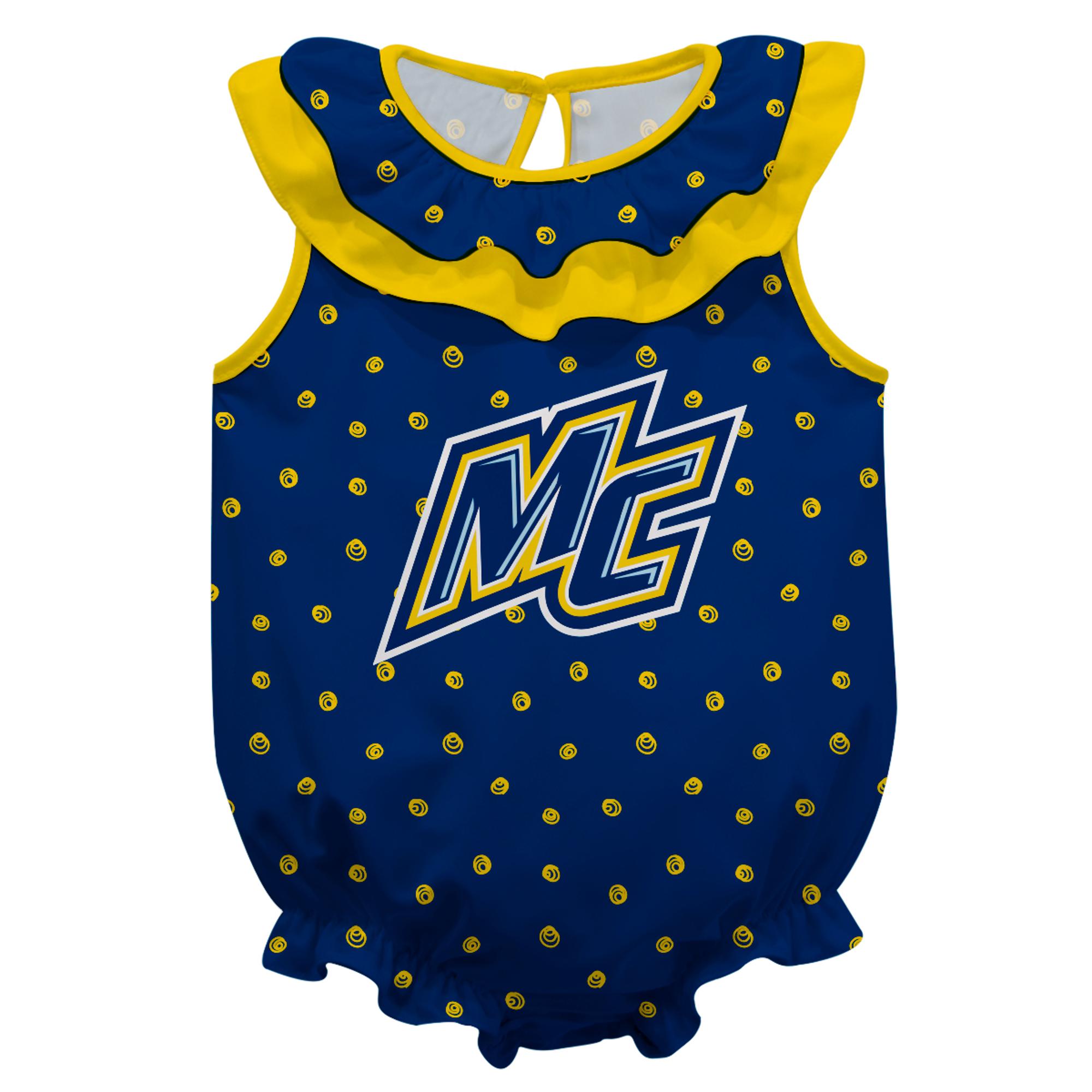 Product image 1 of 1 for Navy MC Ruffle Baby Onesie